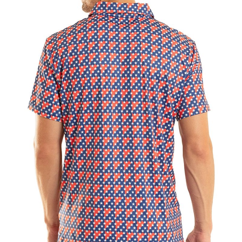 Rock and Roll Denim Americano printed polo back view
