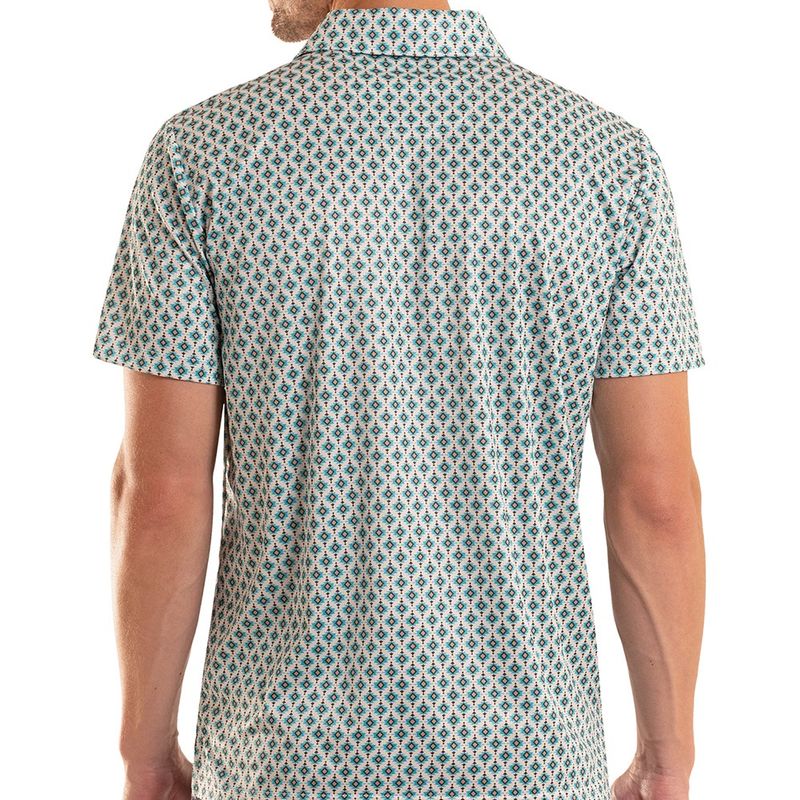 Rock and Roll Denim mini Aztec geo printed polo back view