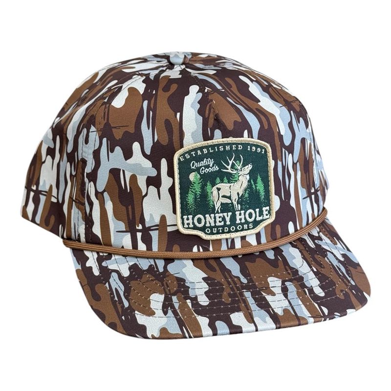 Honey Hole Outdoors Laidback Rope Hat Bayou Bark front view