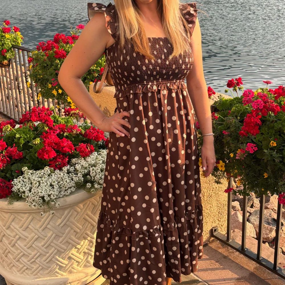 Sterling Kreek Women's Mocha Dot Dress