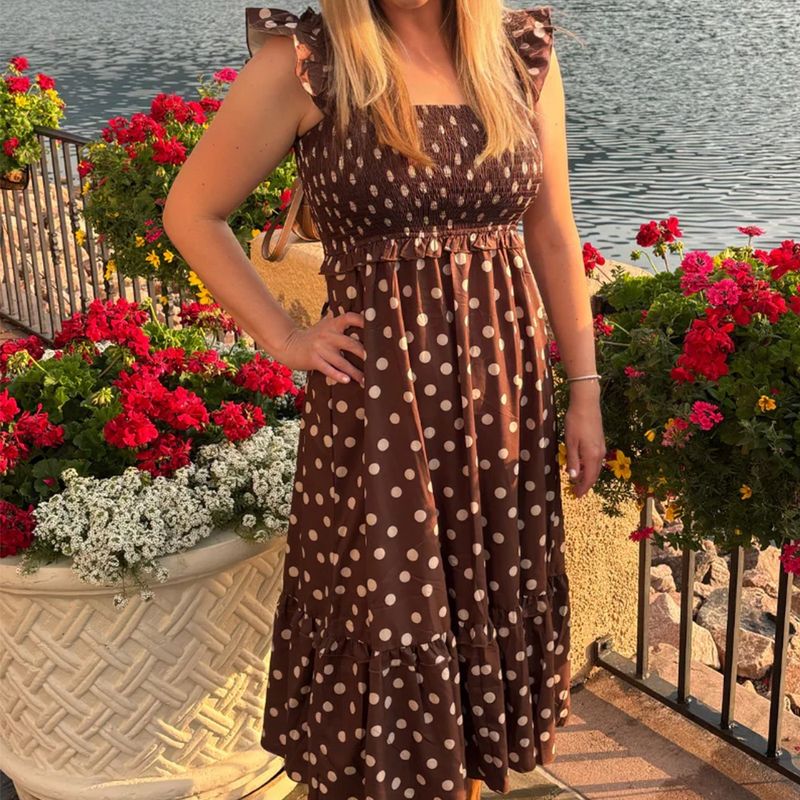 Sterling Kreek Women's Mocha Dot Dress