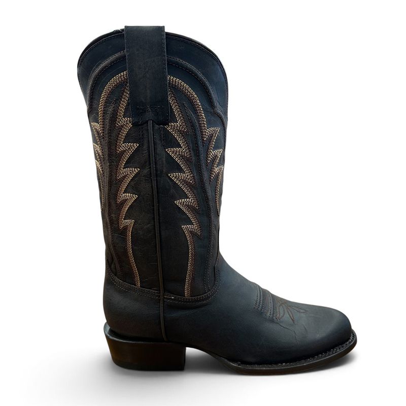 Stetson Caldwell Oily Dark Brown Goat Leather Cowboy Boot right side view