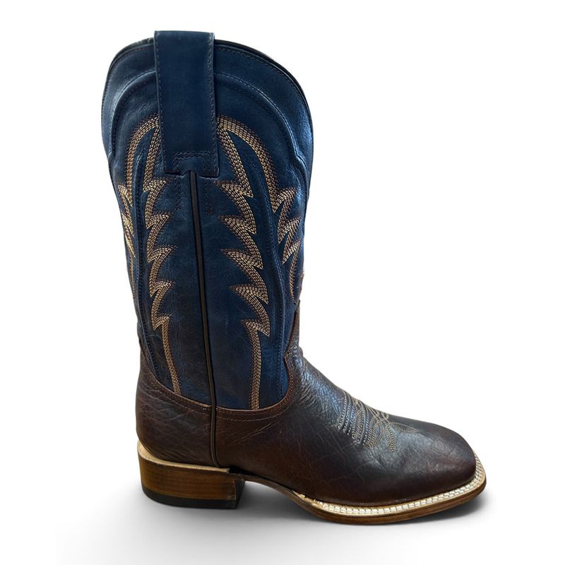 Stetson Cimmaron Waxy Brown Bison Cowboy Boot right side view