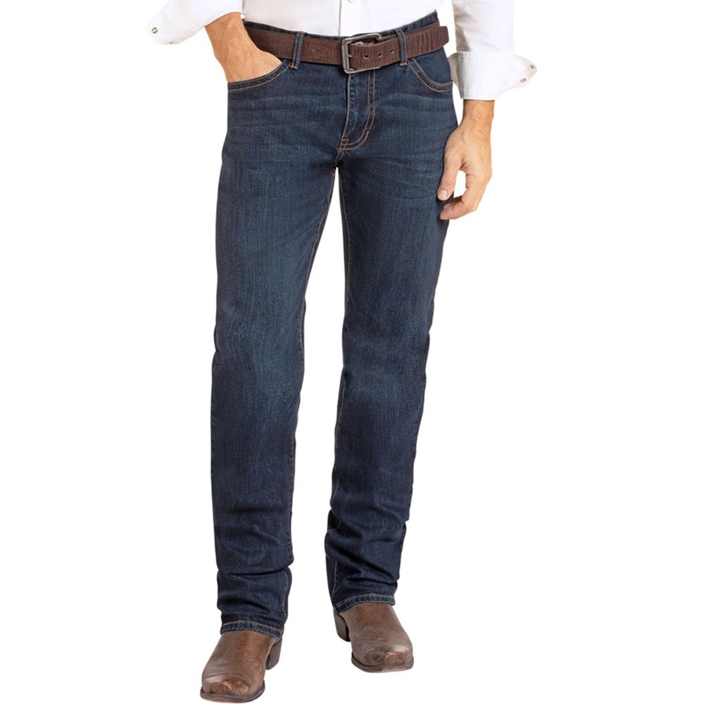 Rock &amp; Roll Denim Men's Vintage '46 Relaxed Fit Stackable Bootcut Jeans VMTBD03711 front view