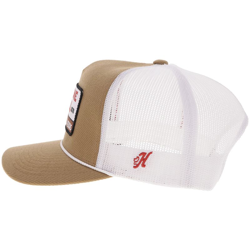 Hooey Gruene Hall Tan Yupoong snapback cap side view