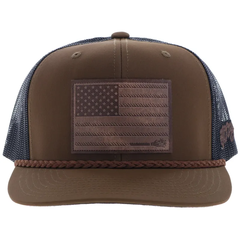 Hooey Liberty Roper Hat – Leather Flag Patch and Odessa Fabric Detail