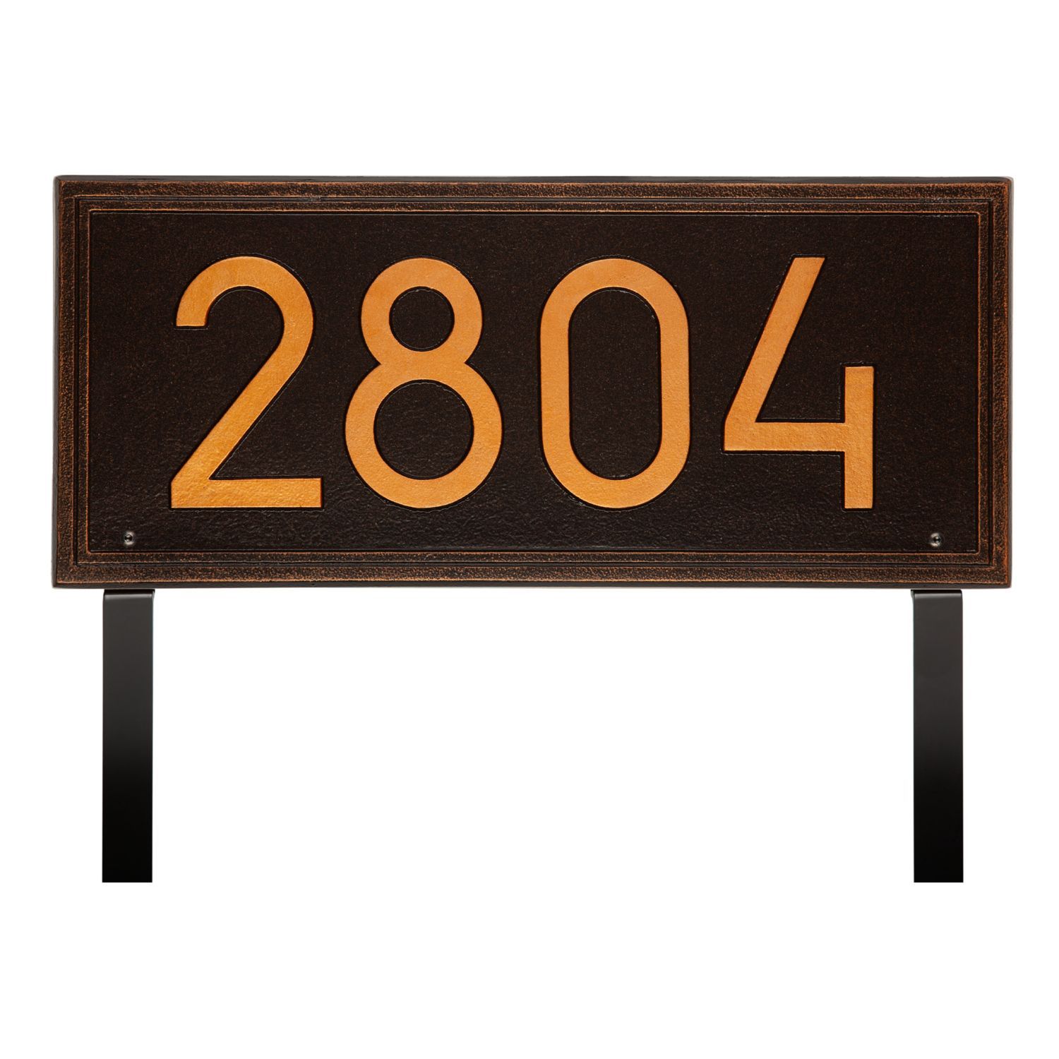 Double Line Modern Font Rectangle Plaque - Estate Lawn 1-line