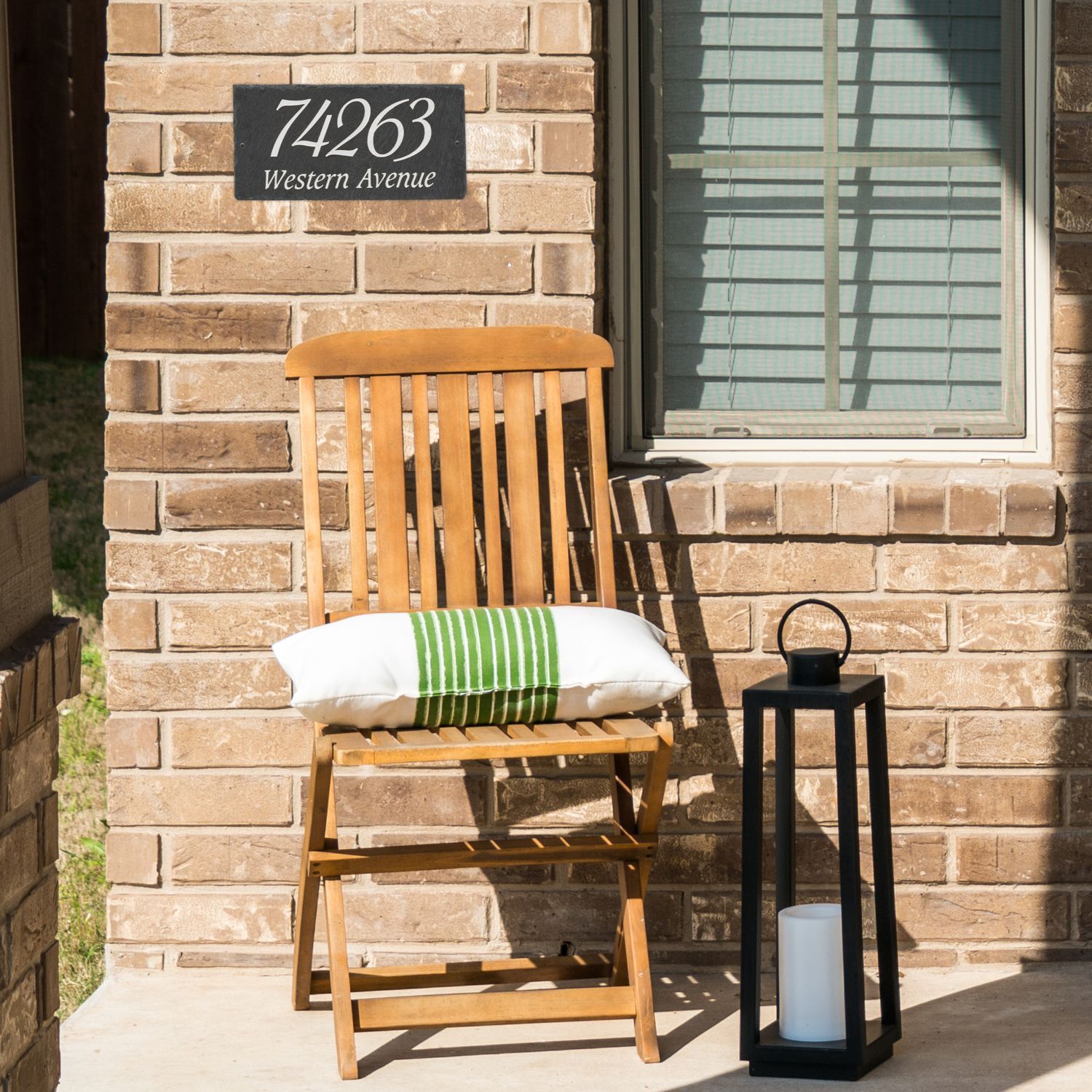 Lily 2-Line Personalized Etched Wall Slate Sign