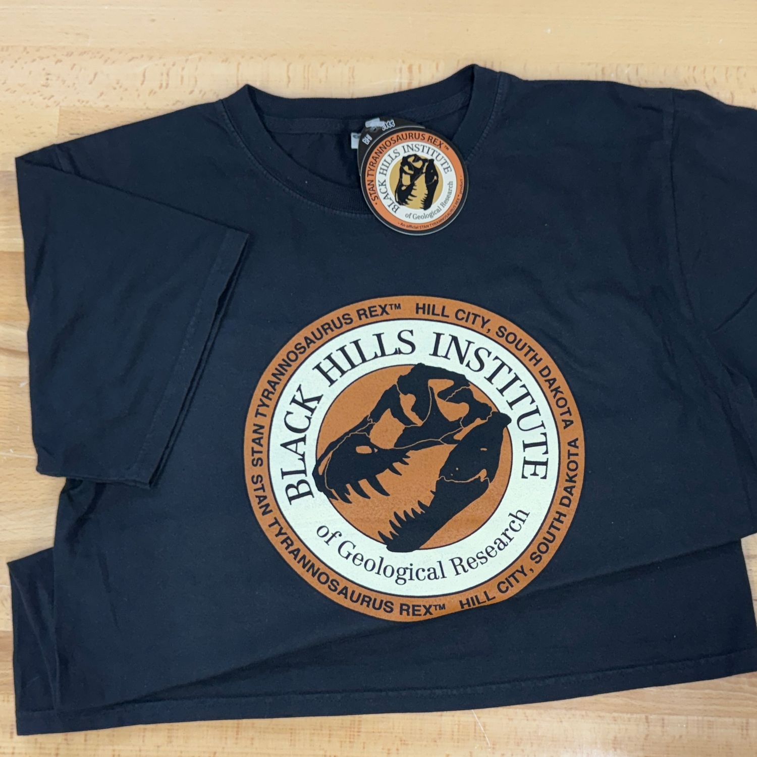 Medallion STAN Tyrannosaurus rex® T-Shirt, Color: BLACK, Size: SMALL, Material: RS (Ringspun 100% Cotton)