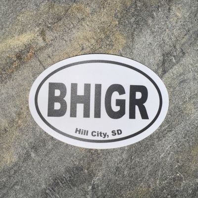 BHIGR Hill City, SD Oval - Sticker