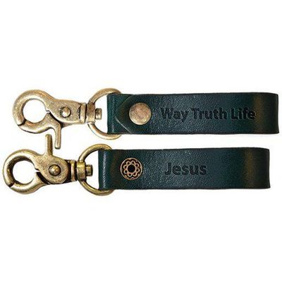 FGKJ121 0.625 x 4.5 in. Guys Leather Key Chain