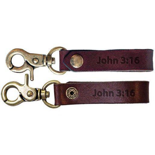 FGKJ118 0.625 x 4.5 in. Guys Leather Key Chain