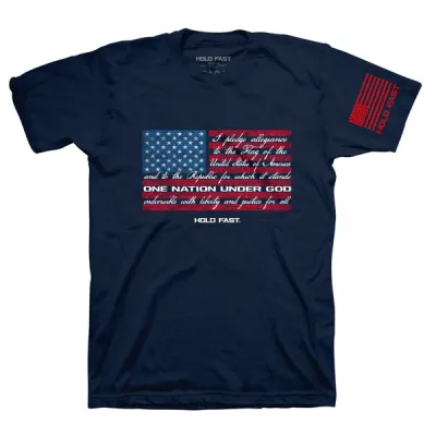 KHF3932-Pledge Flag Adult T-Shirt, Blue M