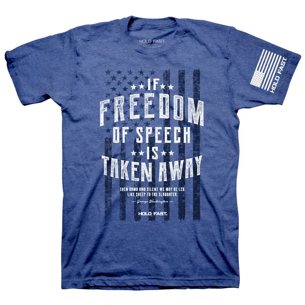 KHF4100-George Washington Speech Adult T-Shirt, Blue 3X
