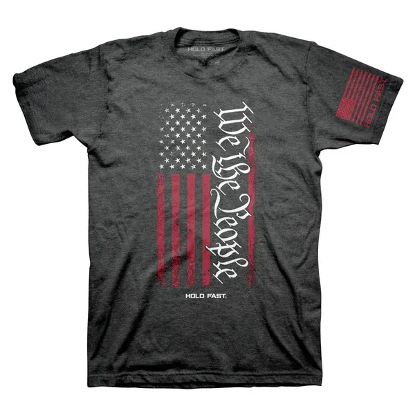 KHF4098-We The People Flag Adult T-Shirt, Gray 3X