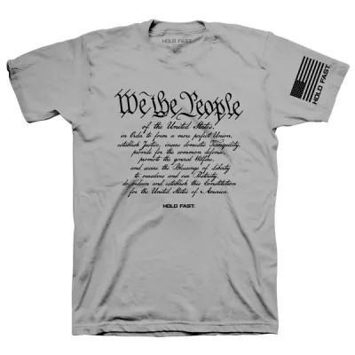 KHF3814-We The People Adult T-Shirt, Silver S
