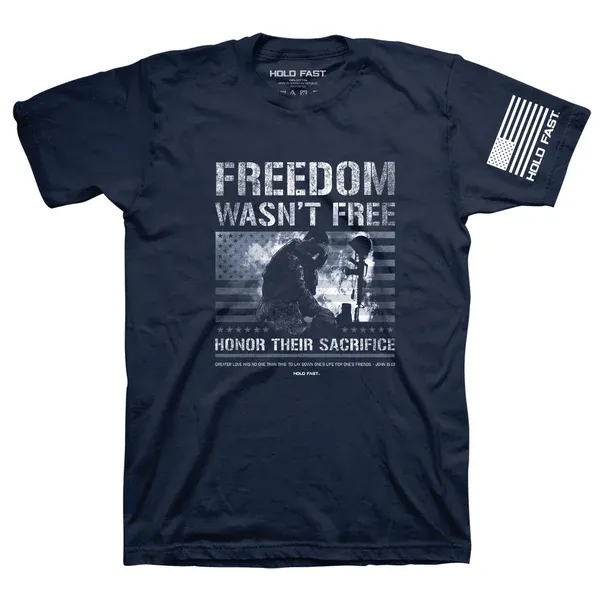KHF3339-Freedom Wasnt Free Adult T-Shirt, Navy S