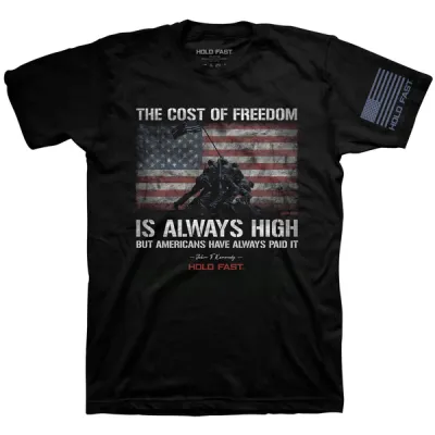 KHF4099-JFK Flag Adult T-Shirt, Black L