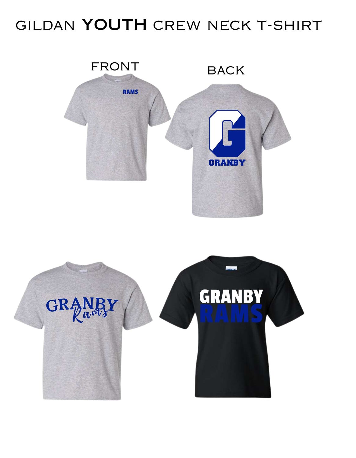 Granby Booster YOUTH Crew Neck t-shirt