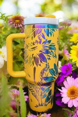 40oz Sunflower Tumbler - Perfect Insulated Gift for Moms, Sisters, Grandmas, and Nieces