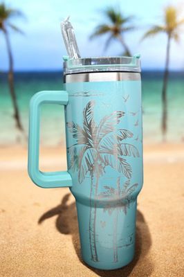 40oz Tropical Tumbler - Perfect Insulated Gift for Moms, Sisters, Grandmas, and Nieces