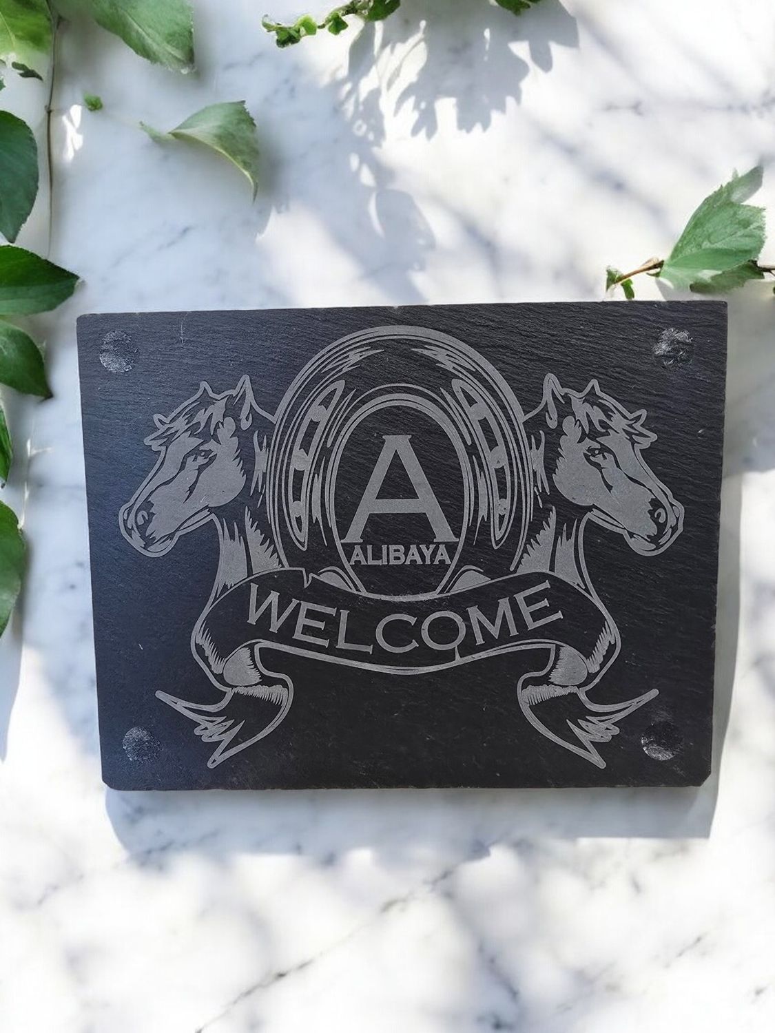 9&quot; x 7&quot; Custom Engraved Stone Slate - Elegant Décor &amp; Gift Plaque