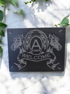 9&quot; x 7&quot; Custom Engraved Stone Slate - Elegant Décor &amp; Gift Plaque