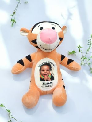 Adorable Baby Tiger Plushie - Personalize Your Own Belly Image!