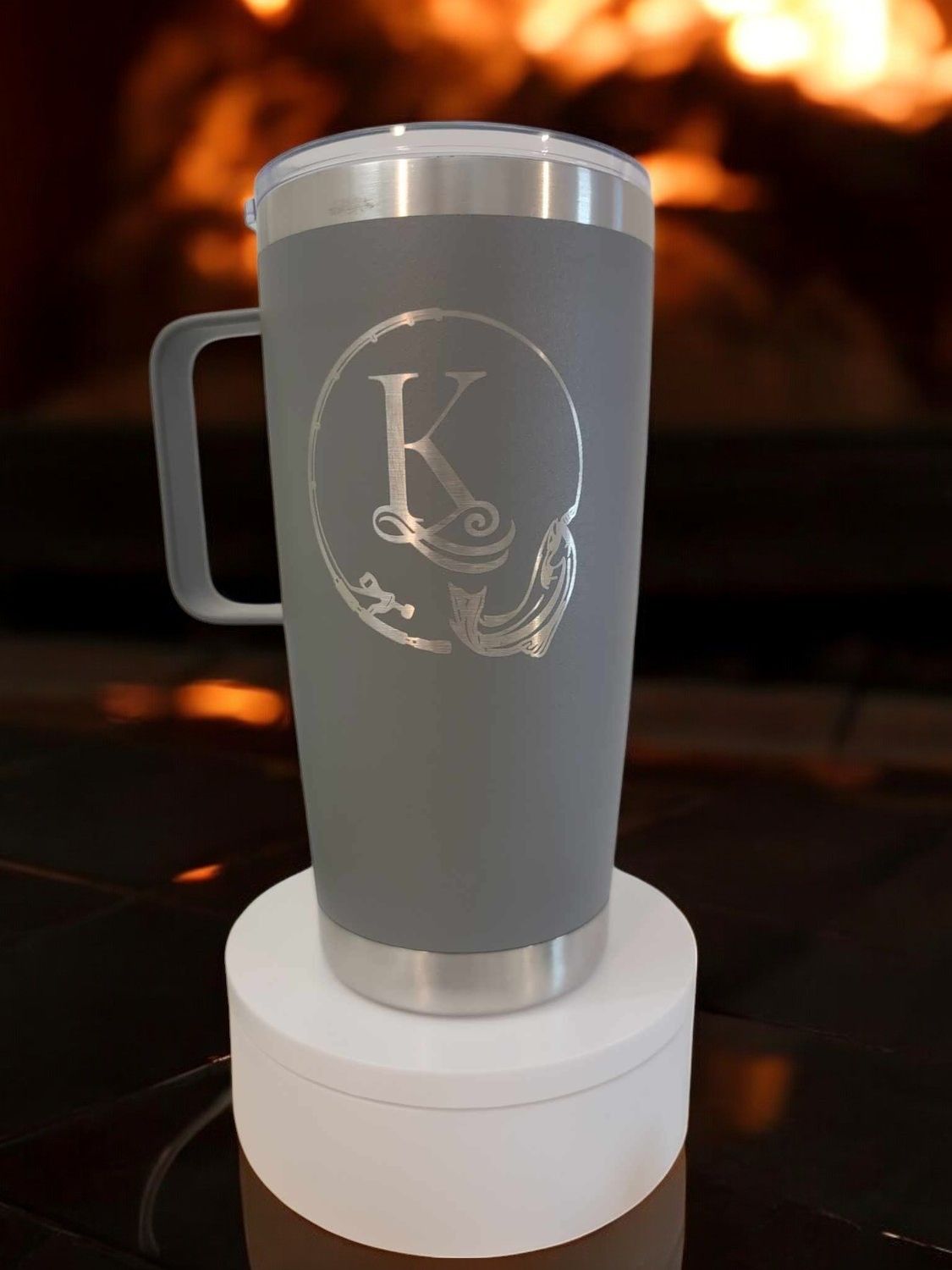 20 Oz. with Handle – Personalized Laser-Engraved Tumbler