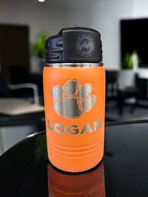 12 oz. Camel Water Bottle Personalized Laser-Engraved