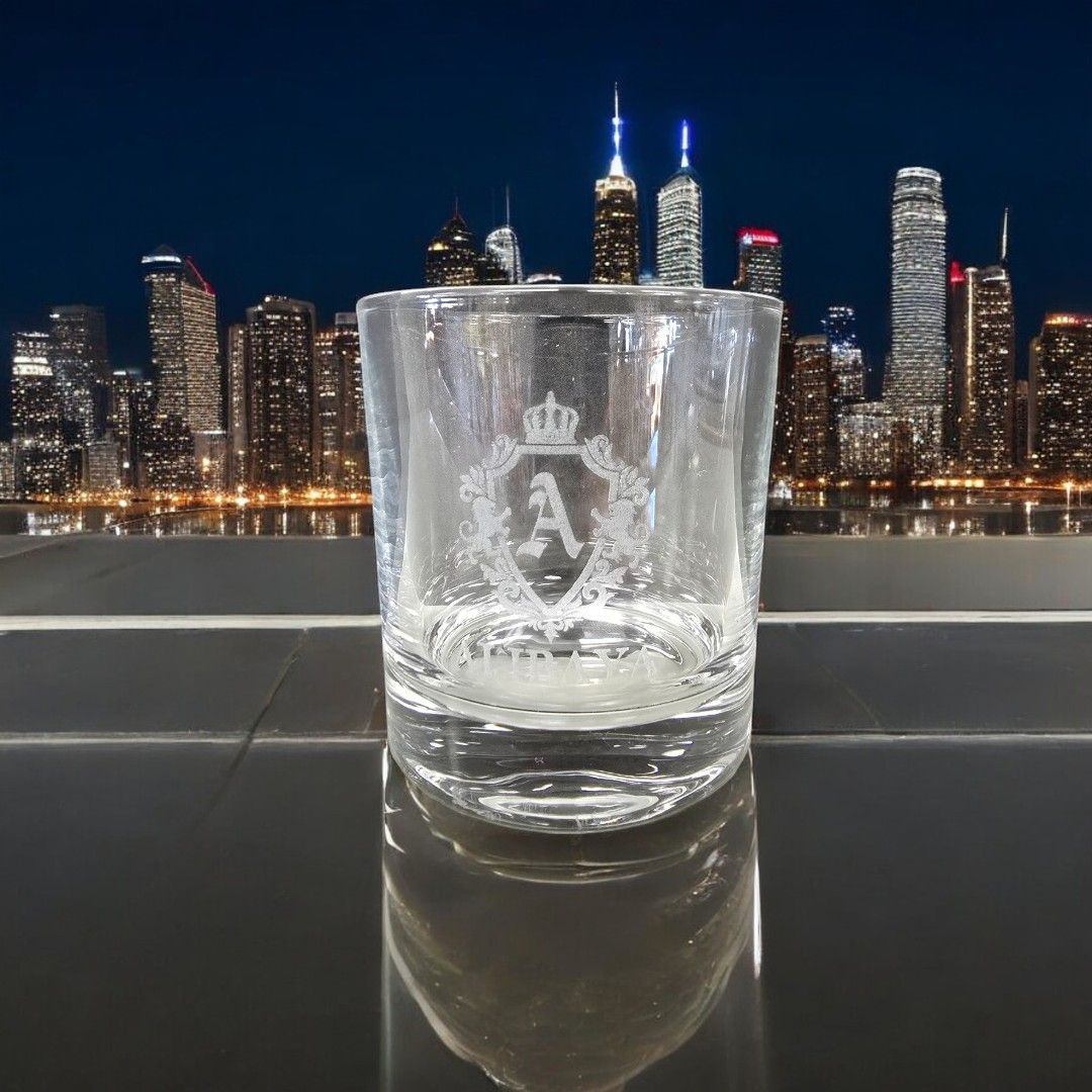 12 Oz Round Shaped Whiskey Rock Glass