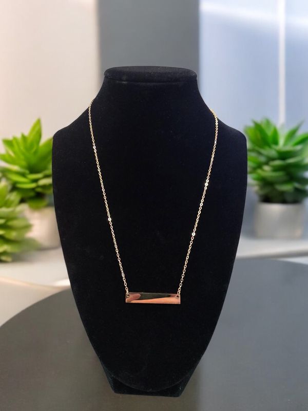 Elegant Custom Engraved Gold Necklace