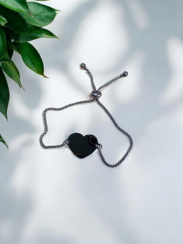Elegant Silver Heart Bracelet