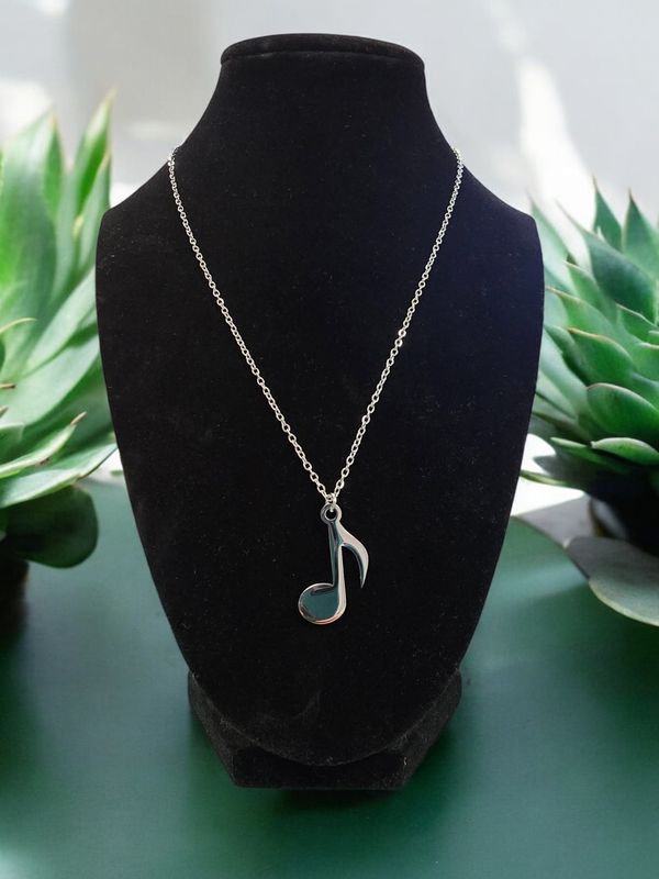 Custom Engraved Music Note Necklace