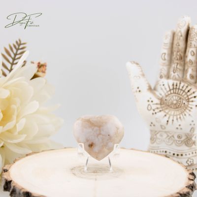Flower Agate Heart