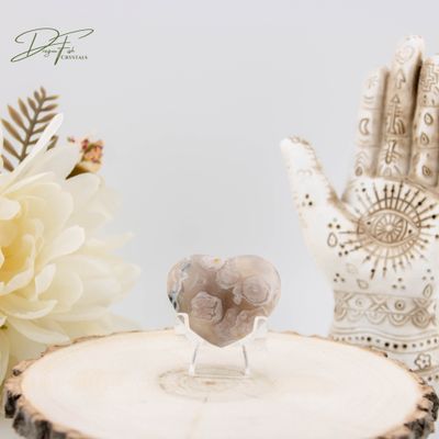 Flower Agate Heart