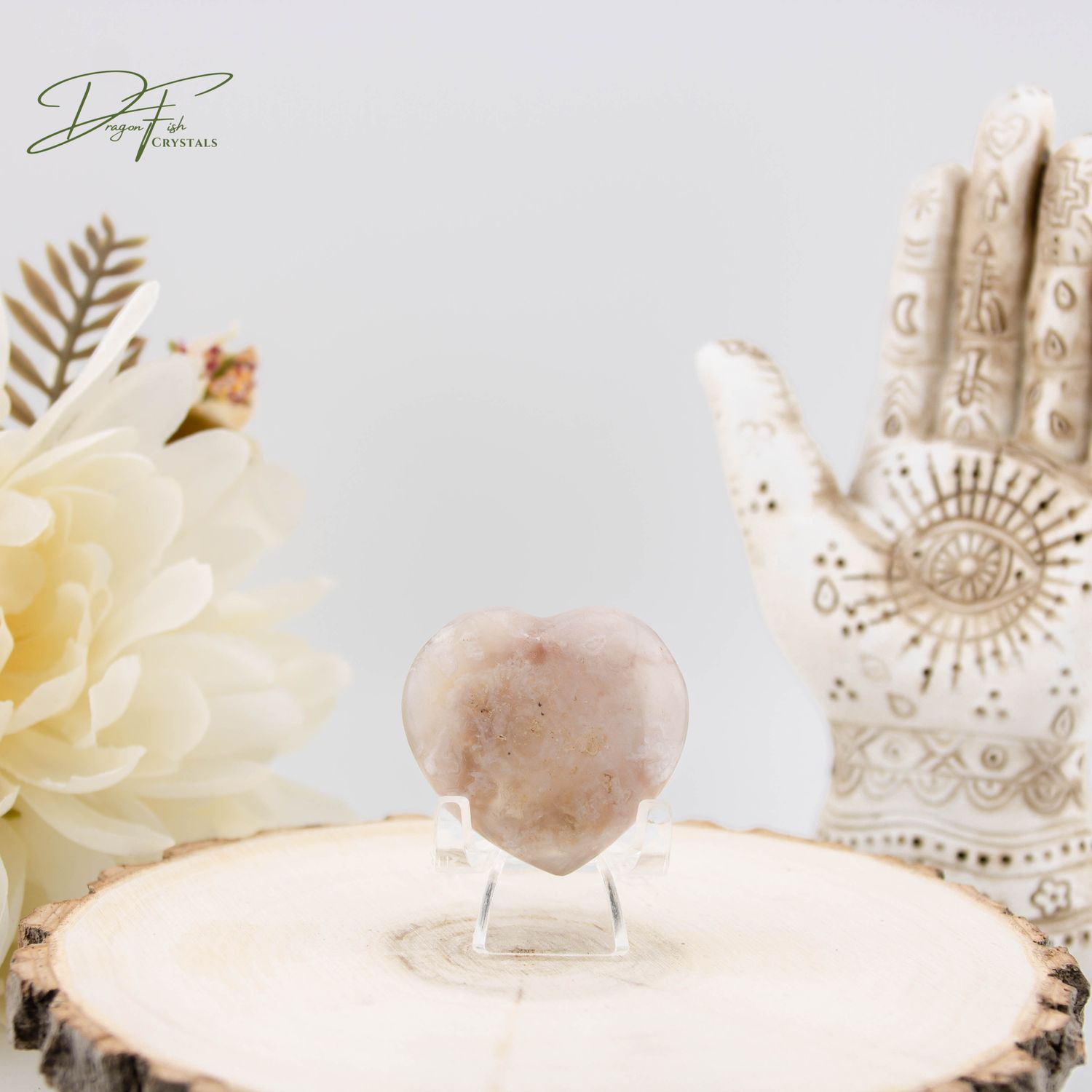 Flower Agate Heart
