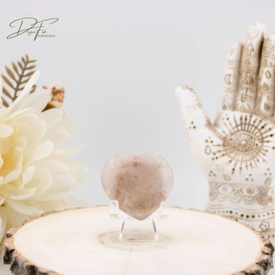 Flower Agate Heart