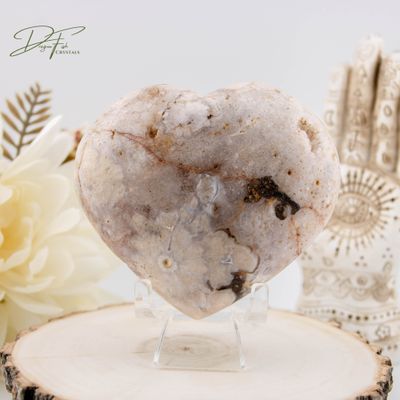 Flower Agate Heart