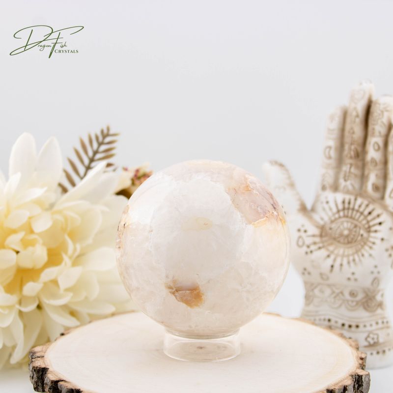 Flower Agate Sphere