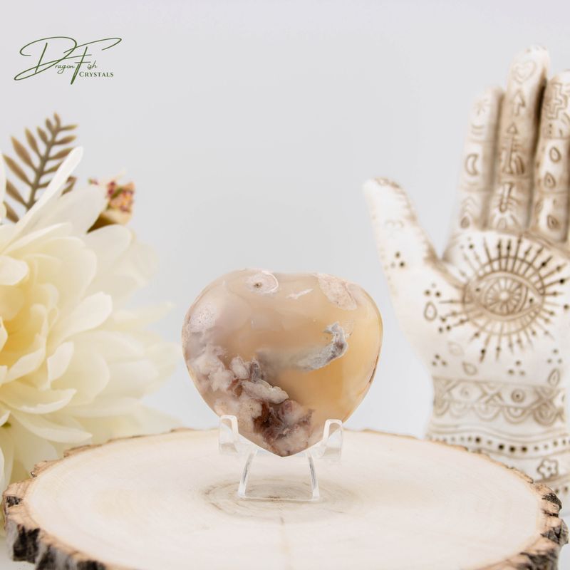 Flower Agate Heart