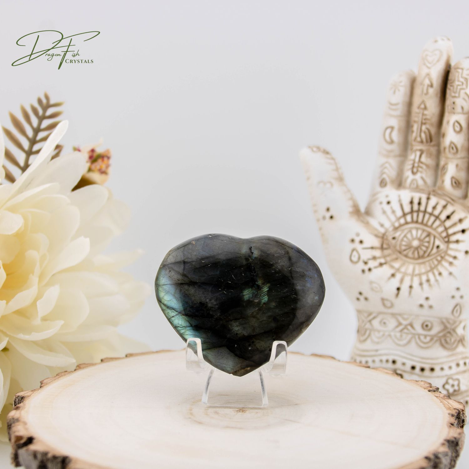 Labradorite Heart