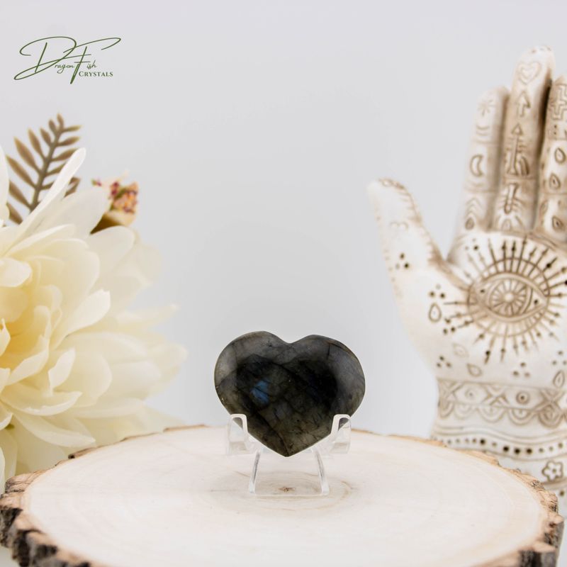 Labradorite Heart