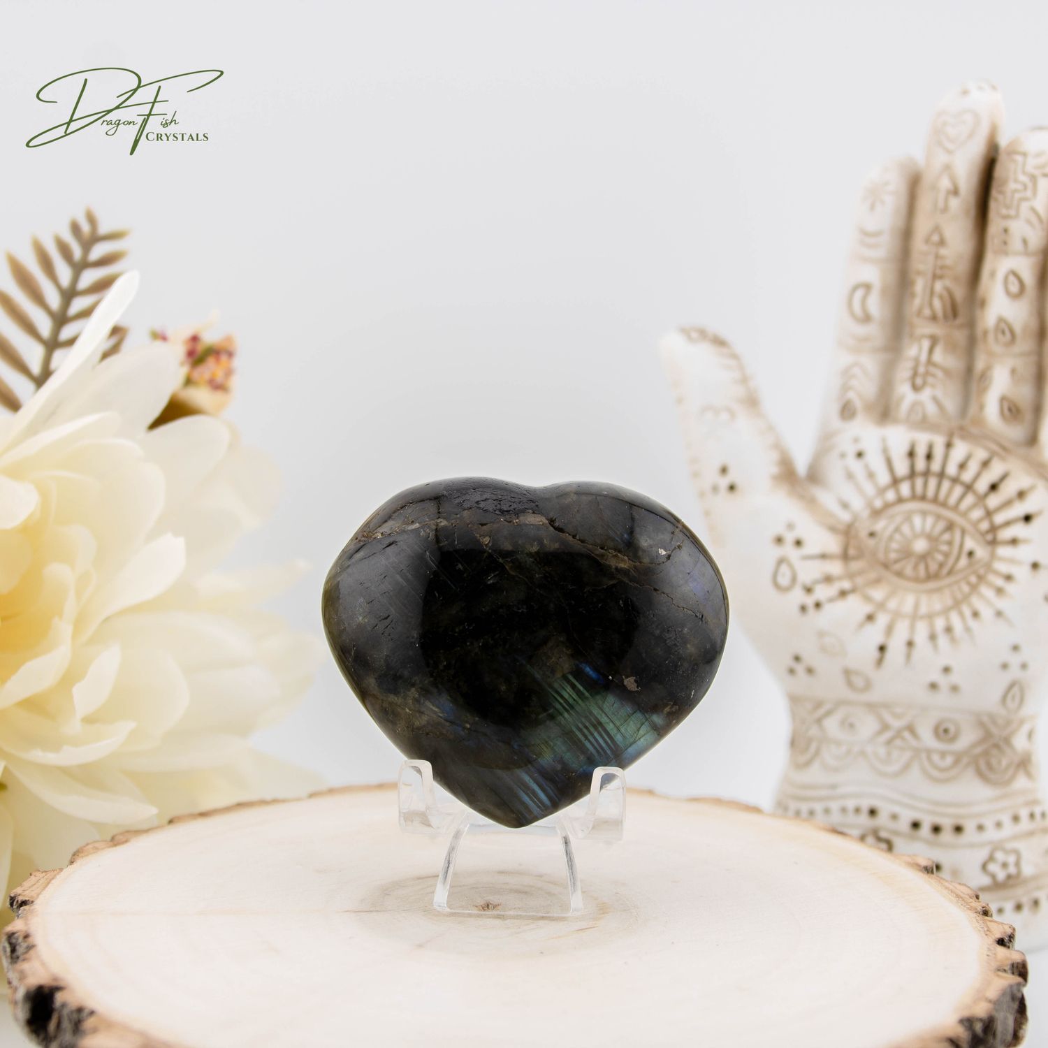 Labradorite Heart