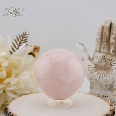 Rose Quartz Sphere with Starlight