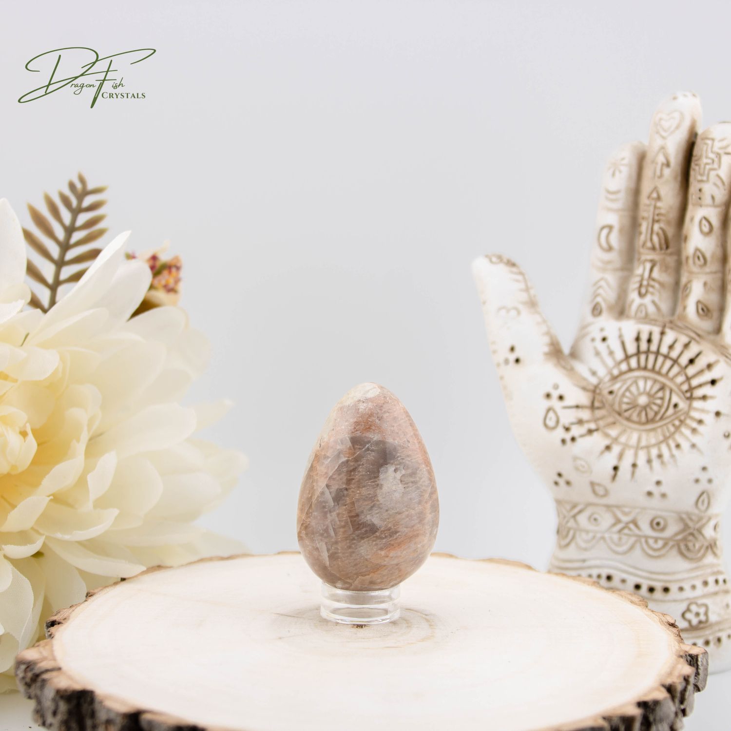 Peach Moonstone Egg