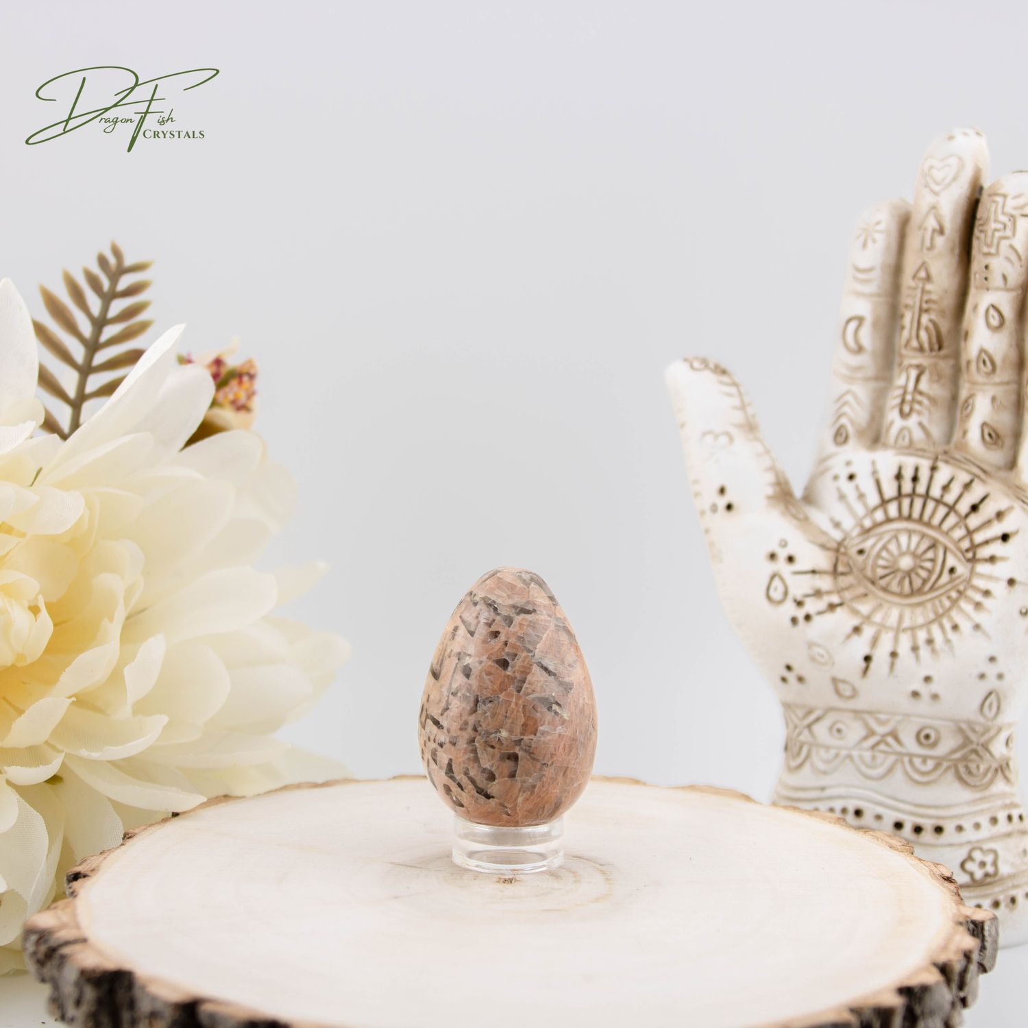 Peach Moonstone Egg