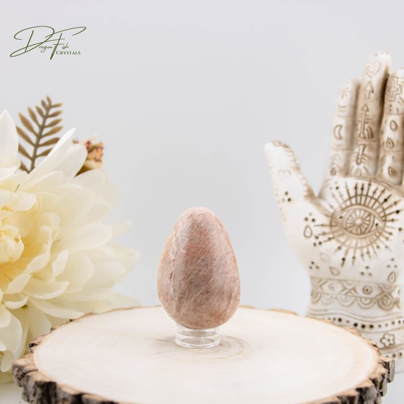 Peach Moonstone Egg