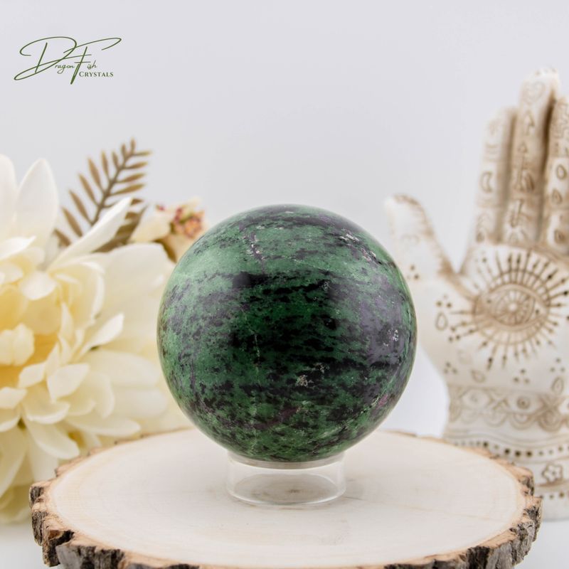 Ruby Zoisite Sphere