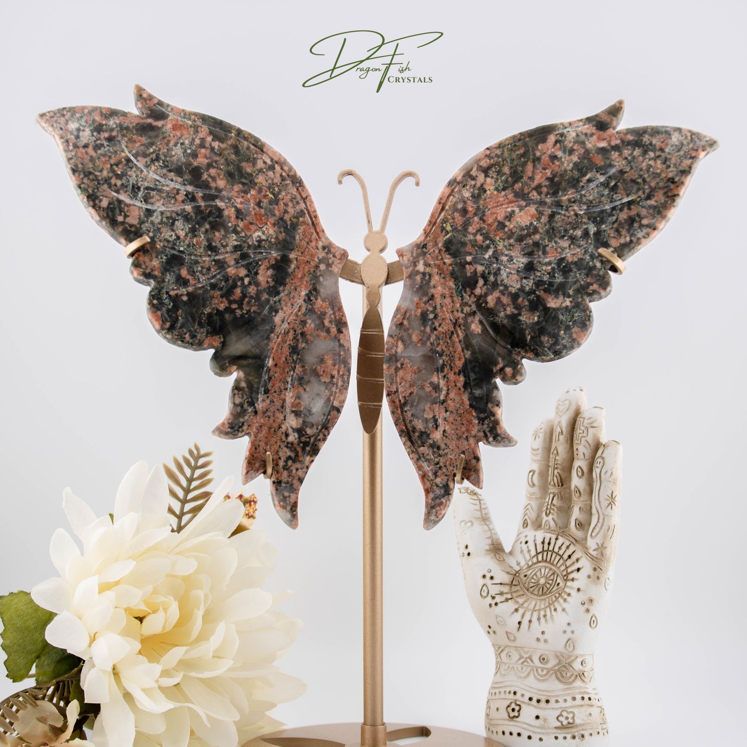 Unakite Butterfly with Stand